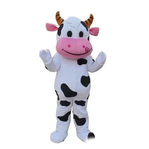 2022 Nya Halloween Factory Cow Mascot Costume Fancy Dress Outfit