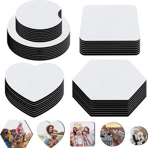 Party Favor SubliMation Blanks Coaster Mats DIY COP Holder Blank Cup Pad Mat för gåvor Hantverk Utskrivbara värmepressprodukter SN4275