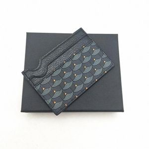 Fashion Men Women High Quality Credit Card Holders Classic Mens Mini Bank Card Holder Small Wallet Slim Real Leather Wallets Wtih 2399
