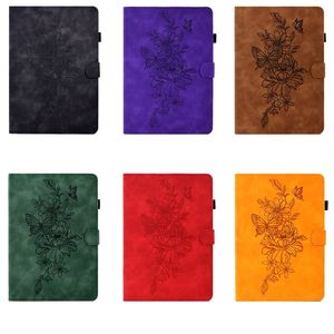 Imprint Butterfly Flower Leather Wallet Beaks Сумки для Lenovo Tab P11 M10 плюс 3 3GEN 2 -й 2 Gen X306X цветочные идентификационные карты.