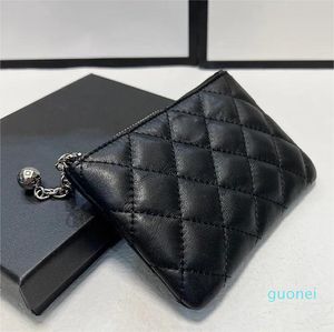Designer-Coin Purse C Family Top Lambskin Black Classic Clutch Bag 2023 Fashion Versatile Wallet Card Bag Famous Designer Brand