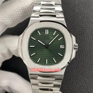 SBB Factory New Mens 324 Automatic Movement 40mm Watch GREEN Dial Classic 5711 1A Watches Transparent Back Diving Wristwatches Ori219Y