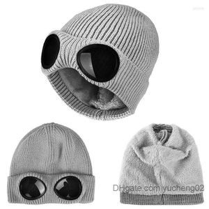 Tasarımcı Scarf Beanie Cp Hat Beanie2022 Beanies Kış Gözlükleri Şapka Cp Lens Beanie Street Hip Hop Örgü