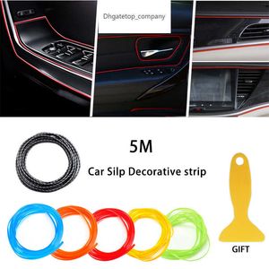 Bilstyling 5m/datorer Universal DIY Flexibel inredningsdekoration Gjutning Trimremsor Bilkant Linje Klistermärken DIY Auto Accessories