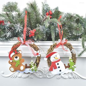 Juldekorationer b￤r Santa sn￶gubbe h￤ngande ornament hem dekor xmas dekoration krans girland
