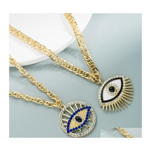 Chokers Gepflasterte Kristall Herz Evil Eye Anhänger Halskette Mode Sommer Frauen Choker Boutique Schmuck Großhandel 3526 Q2 Drop Lieferung N Otdii