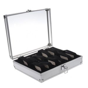 2021 Aluminum 12 Wristwatch Watch cases Showcase Display Storage Case Box2800