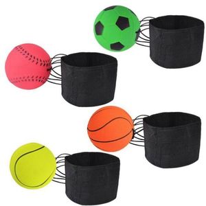 Balls sponge rubber ball 1440pcs Throwing Bouncy Kids Funny Elastic Reaction Training Wrist Band Ball For Outdoor Game Toy kid gir1635