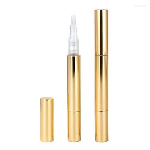 Bottiglie di stoccaggio 50 PZ 3 ML Mini Vuoto Oro Plastica Freddo Gel Torsione Penna Olio per Cuticole Siero Contenitore Cosmetico Lucidalabbra Crescita Ciglia Tubi