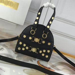Fashion Handbag Purse Classic Bowling Bag Genuine Leather Shoulder Bag Ladies Tote Bags Metal Icon Zipper Wallet Top Quality 205H