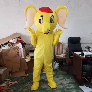 Yetişkin Cadılar Bayramı Partisi için Profesyonel Kalite Yeni Fil Maskot Kostüm Fantezi Elbise Reklam Karikatür Takım