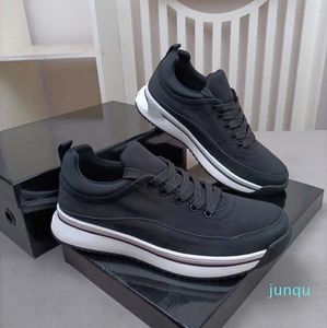 2022 Nya modemärke Casual Shoes Designer Design Wear and Odor Resistant Fashion Low Top Men's Breattable Mesh Flat Leather Up Top Size 38-46