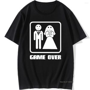 Men's T Shirts Bachelor Bachelorette Party Game Over Bride Groom Marriage Wedding Gift Men Shirt T-shirt Short Sleeve O-Neck Tshirt Tops Tee