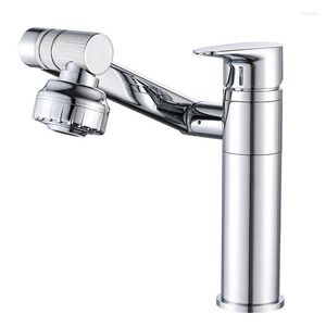 Kitchen Faucets Sink Faucet Brass Basin Mixer Tap With One Handle And 2 Water Outlet Modes Each Joint Rotates 360°