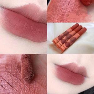 Läppglans 6 färger matt sammet lera fuktgivande fuktande röda flytande läppstift pigment kvinnor makeup glasyr koreansk kosmetik