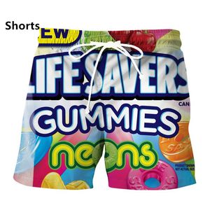 Hip Hop Sportwear Punk Casual Lose Track Hosen Herbst Männer Coole Druck Froot Loops Getreide 3d Shorts 002