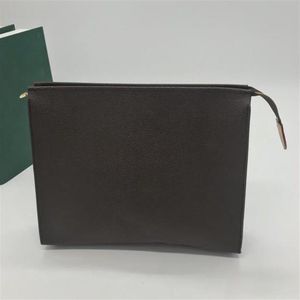 Neue Reise-Kulturbeutel, 26 cm, Schutz, Make-up-Clutch, Damen, echtes Leder, wasserdicht, 19 cm, Kosmetiktaschen für Damen, Staubbeutel2737