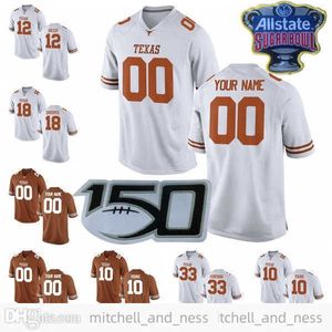 Custom NCAA College Texas Longhorns Football Jersey 20 Earl Campbell 34 Ricky Williams 10 Vince Young 11 Sam Ehlinger 7 Caden Sterns Stitched Men Women Youth Kids