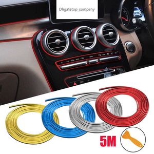 Universal Car Moulding Decoration Flexible Strips 5M/3M Interior Auto Mouldings Car Cover Trim Dashboard Door Edgein Car-styling