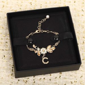 2023 Luxury quality charm bracelets with diamond and crystal beads chain in 18k gold plated have box stamp PS7450A