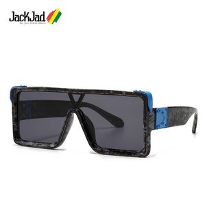 JACKJAD 2020 Modna Modern Cool Square Shield Style Sun Sunglasses Men INS popularna marka design okulary przeciwsłoneczne Oculos de sol z1321e 1219