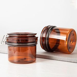 F￶rvaringsflaskor Sub-Bottling 78 T￤nder Rotary Card T￤tning Jar Pet Plastic Cosmetic Wild Vegetable Cleansing Cream Mask Brown Packaging