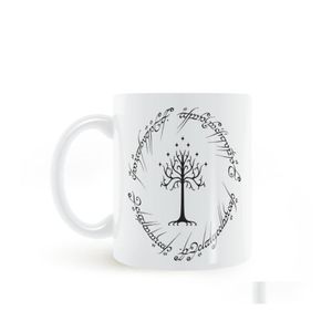 Tazze Il Signore degli Anelli Ispirato all'albero bianco Gondor Tazza da caffè Latte Tazza in ceramica Regali creativi fai da te Decorazioni per la casa 11 Oz C230 Consegna a goccia Ot9My