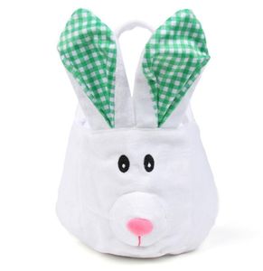 Partihandel påsk kanin korg väska festlig söt kanin långa öron hinkar kreativa godis presentpåse östliga ägg tygväskor tecknad handväska
