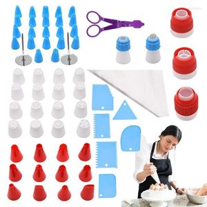 Bakningsverktyg Cake Decorating Kit 65 stycken Ställ in rörledningar och tips för frostning av kakan cupcake