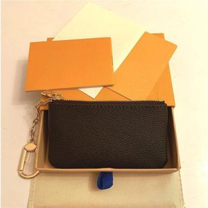 Key Pouch Damier håller plånböcker Högkvalitativa berömda klassiska designkvinnorsinnehavare Mynt Purse Small Leather Money Wallet258W