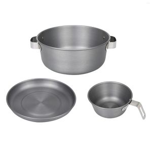 Bowls Outdoor Camping Cookware Dishwasher Safe Travel Kit For Backpacking BBQ