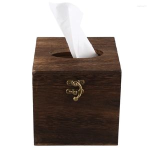 Tissue Boxes Wood Box Napkin Cover Home El Pub Cafe Car Paper Holder Case