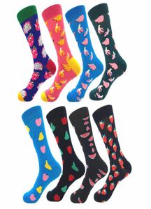Men039S Socks Spring and Summer Hit Color Fruit Series Strawberry Watermelon Pear Dragon Long Tube Cotton7848027