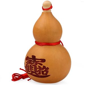 H￶ftkolvar kinesisk traditionell torkad kalebass med stoppare snidade m￶nster vintage hemprydnad