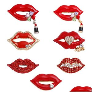 Pins broches labios rojos amor coraz￳n diario antiestona