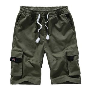 Men's Shorts Military Style Summer Men Baggy Cargo Cotton Knee Length Pant Casual Trouser Male Large Loose Big Size Khaki Xxl 3xl 4xl 5xl 8xl G221214