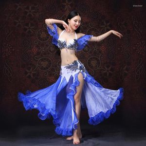 Bühnenkleidung Ankunft Orientalische Tanzkostüme Sexy BH-Rock-Anzüge für Frauen im Herbst 2 teile/satz Bauchtanz Kleidung Set Tänzerin