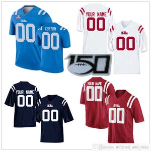 Custom NCAA College Ole Miss Rebels Football Jersey 14 Bo Wallace 10 Chad Kelly 10 Eli Manning 18 Achie Manning 49 Patrick Willis Stitched Men Women Youth Kids Boys