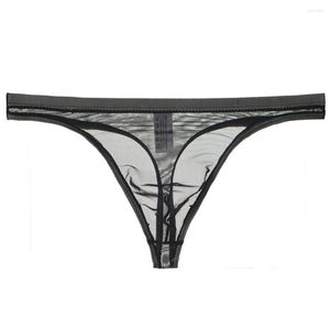 Underpants Men Mesh Thong See-through Underwear Gay Mens Thongs Sexy Bikini G-string Jockstrap Tanga T-back Briefs