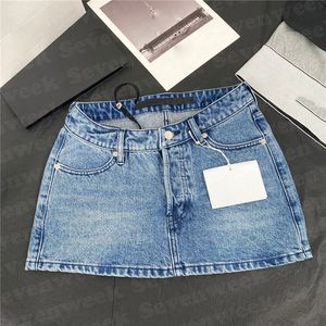 Irregular Denim Skirts Womens Clothing With Rhinestones Letter Fashion Design Short Dress Fashion Sexy Ladies Skirt Party 3099