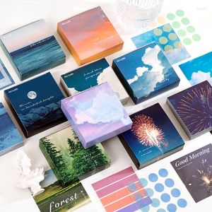 ПК/Set Sun Moon Star Series Memo Pad Notes Note Decorative Dusk Botpad Note Paper Канцелярские товары офис