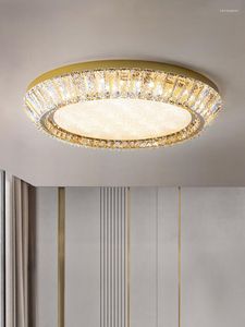 Luzes de teto Art Deco Gallery Office Round Crystal Light LED LED Luminaire Luminaire Lighting Parlor Study Home Surface Lamp