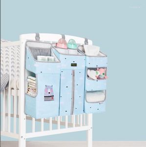 Peças de carrinho de carrinho de cama para roupas de enfermagem Organizador de cama de bebê Sacos de penduramento Berço de fraldas de berço para bebês Roupas infantis Caddy
