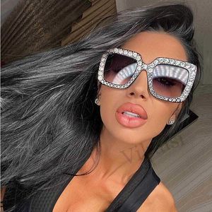 Classic Black Crystal Diamond Shadow Sunglasses for Oversized Square Sun Glasses Rhinestone Purple Blue Shades Women UV400 1219