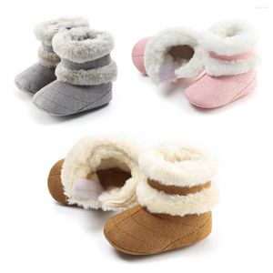 Första Walkers Winter Baby Cotton-Padded Shoes Fashion Girls Snow Boots Toddler Booties Born Girl