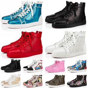 met doos 2022 Red Bottoms Shoes For Men Dames Sneakers Maat 5-13 Designer Platform Flat Casual Shoe Mode Luxe Loafers Vintage Bottom Trainers EUR 47
