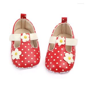 First Walkers Born Baby Girl Shoes Polka Dot Infant For Girls Cotton Sole Crib Pu Leather Toddler