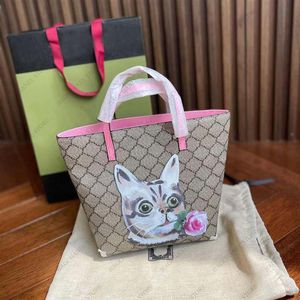 Borsa a tracolla da donna di design borsa da ragazza di moda top due lettere stampate modello animale Borsa estiva carina Mini borse per la spesa alta qu293g