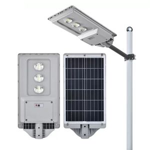 300W LEDソーラーストリートライトクリアレンズスーパーブライトモーションセンサー屋外ガーデンランプセキュリティ付きポール付き