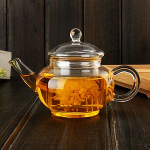 New 250ml Heat-resistant borosilicate glass Teapot inner filter tea kettle Kung Fu tea Coffee Pot Wholesale